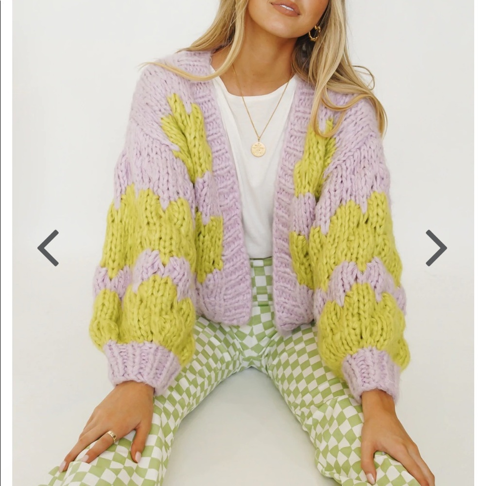 Lover Knit Cardigan / Lime